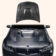 BMW 3 Series E90 09 - 12 Carbon V Style Vented Cooling Hood - E900912-HOOD-V-CF product image 1